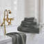Ensemble de 6 serviettes de toilette surdimensionnées en coton 100 % charbon de bois turc, séchage rapide et ultra-absorbantes-321738510-388991066