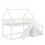 Lit simple mezzanine ou superposé simple avec escalier et toboggan-505796527