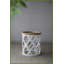 Table basse 23 po en bois de sapin massif blanc patiné - élégante et décontractée pour le salon / la chambre à coucher, décorative durable