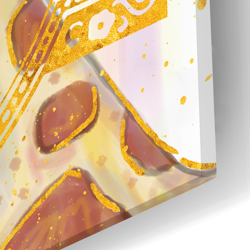 «Gilded Safari 3» par Holli Conger, art mural en verre acrylique, H 24 po x l 16 po x P 0,2 po
