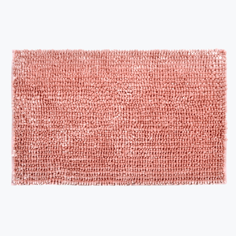Margot Velvet Chenille Bobble Bath Mat, Brown