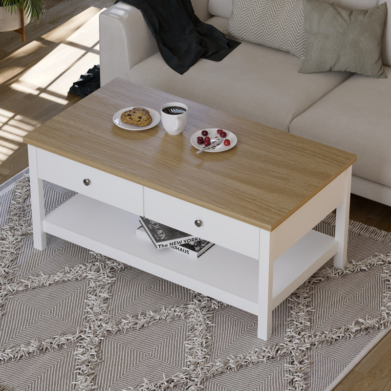 Beacsfield Frame Coffee Table with Storage, White