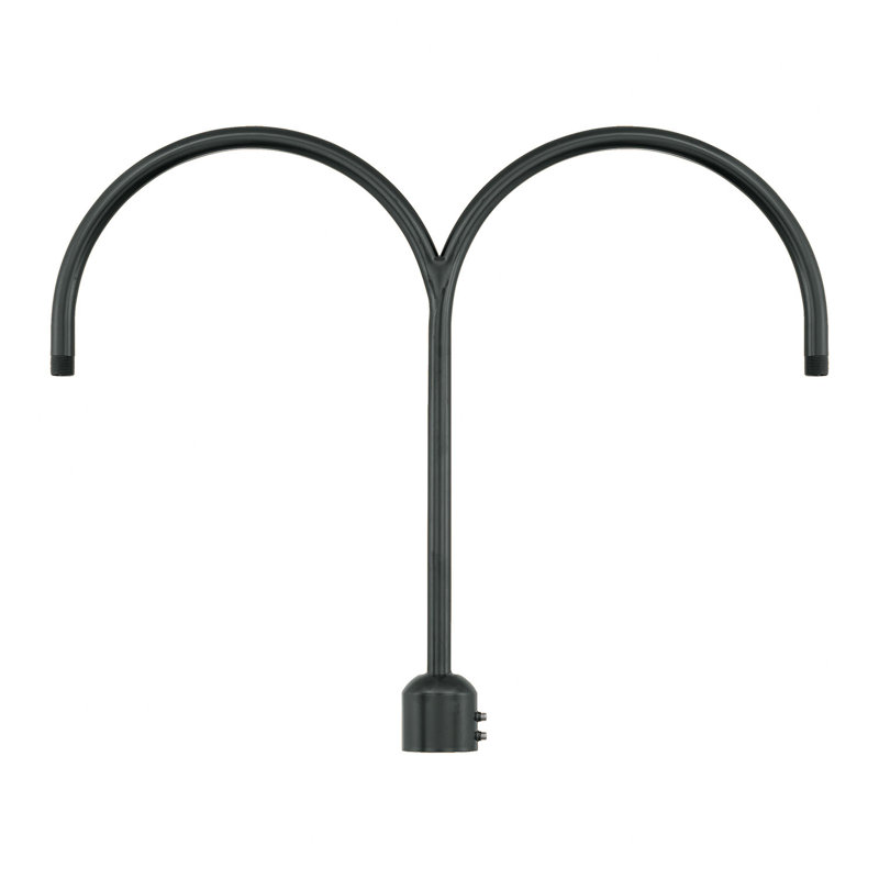 Adaptateur pour poteau double Fairlaine, Noir satiné