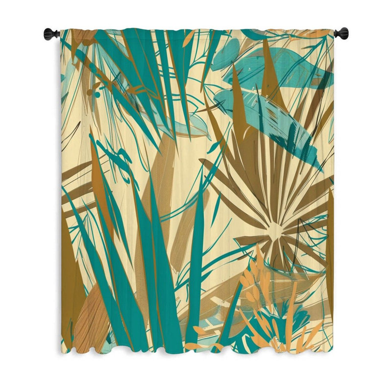 Rideau transparent en polyester Hehre, L 50 po x L 84 po