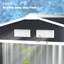 Sh Remise de rangement extérieure en métal】 - Portes coulissantes doubles spacieuses, bonne ventilation, résistant aux intempéries pour les fournitures de jardin / pelouse / piscine