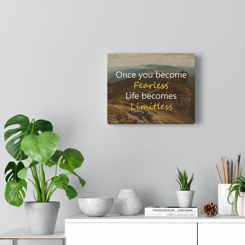 Life Becomes Limitless - Wrapped Canvas Print, 13cm H x 18cm W