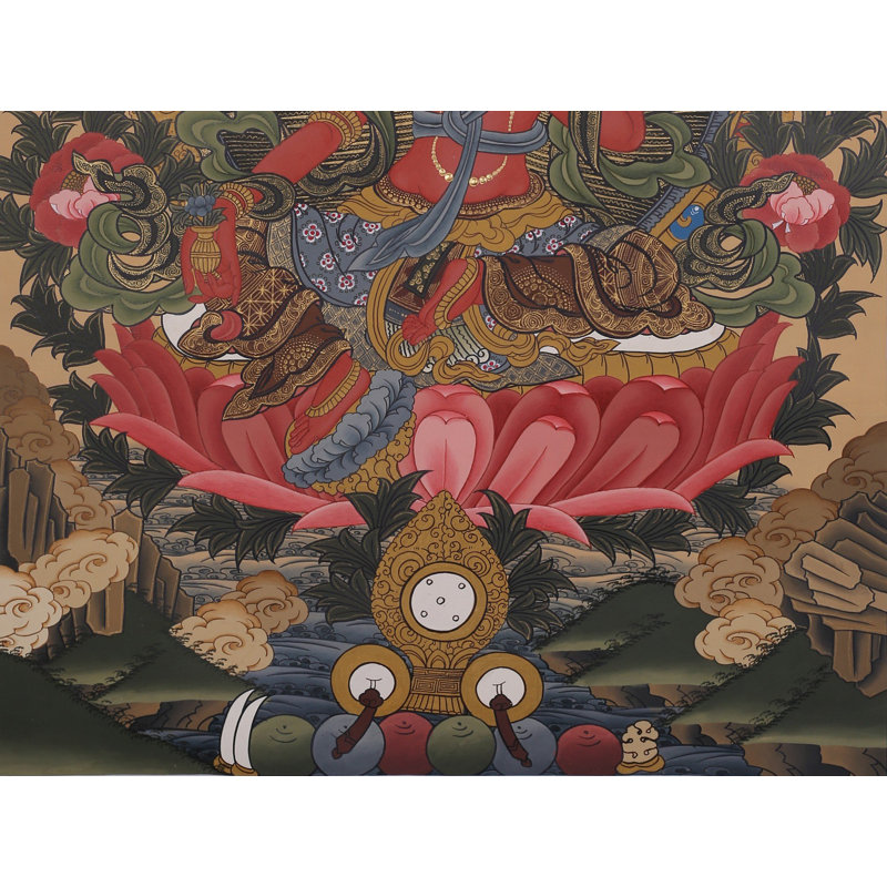 Déesse Tara - divinité bouddhiste tibétaine (Thangka sans brocart)
