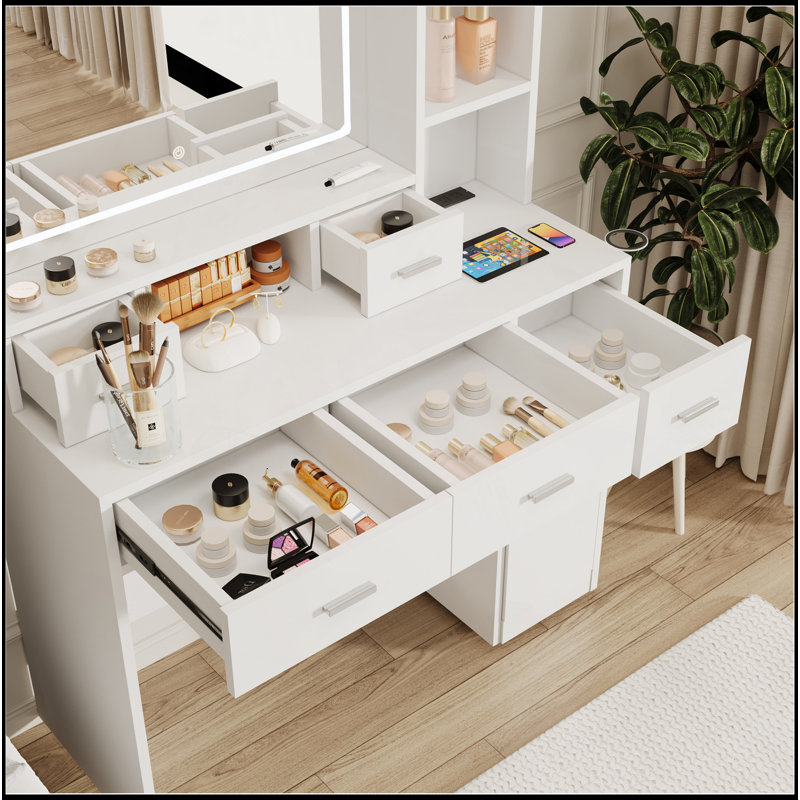 Coiffeuse Trilbie, Blanc