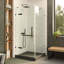Porte de douche à charnière sans cadre l 36 po x H 74,25 po-83967824