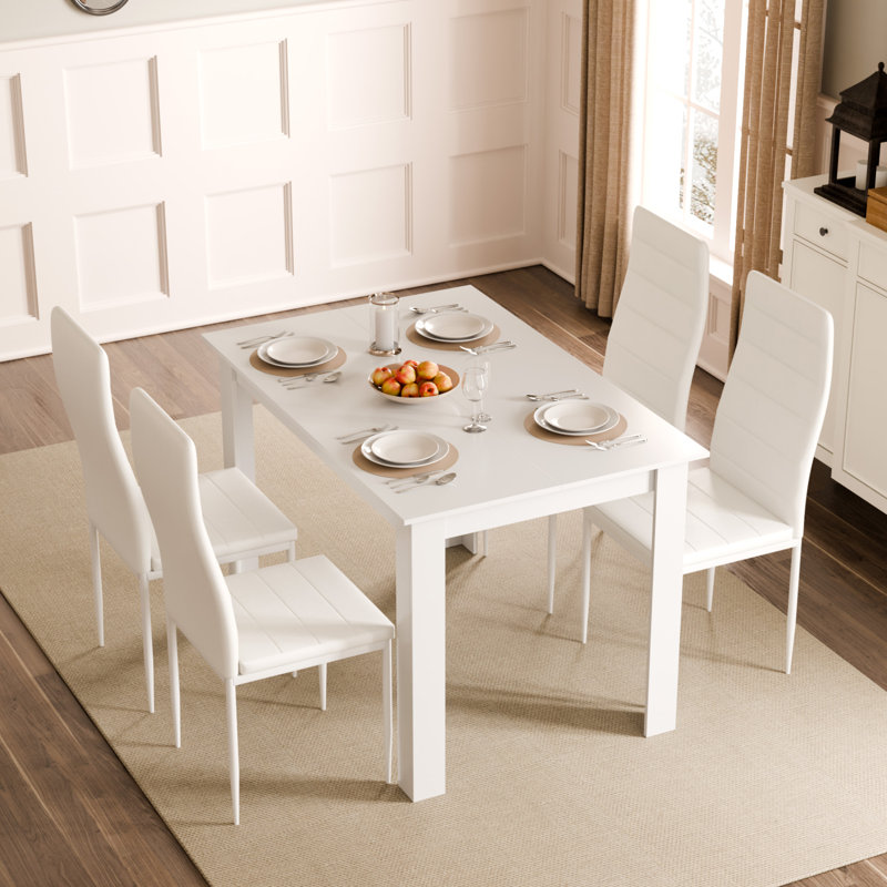 4 - Person Dining Set, White