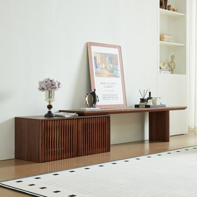 Modern Tv Stand, Entertainment Center With Storage, Extendable Tv Media Console For Up To 55+ Inch, Minimalist Television Cabinet For Living Room/bedroom
