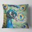 Larger Peacock Watercolor - Coussin imprimé animal-29516791-29516795