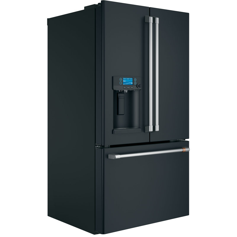 Café 36" French-Door 27.8 cu. ft. Smart Refrigerator with Hot Water Dispenser, Matte Black