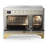 Majestic III Series 48 Inch Induction Range with 6 Induction Elements in Stainless Steel (Brass Trim)-124828827-124828826