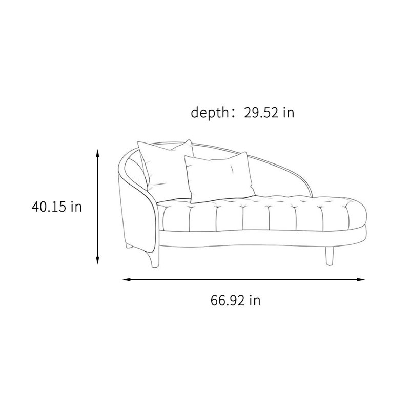 Chaise longue paresseuse simple, créative et élégante, Orienté à gauche (vu de face)
