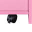 2 tiroirs et 1 armoire rose pour le rangement de l'équipement de salon de beauté