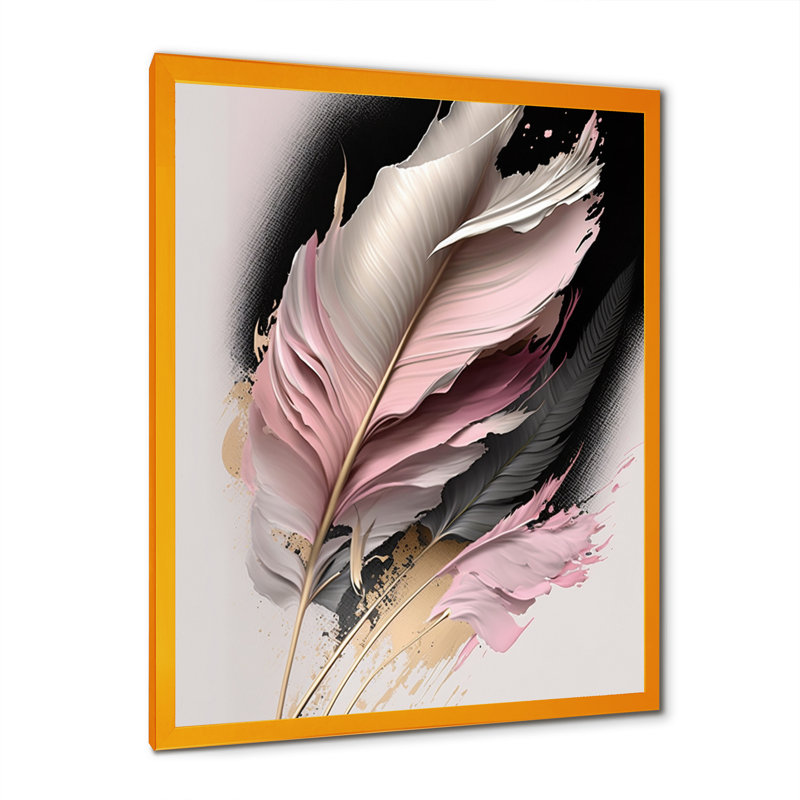Roses hyperréalistes roses et beiges II - reproduction sur toile, Impression dorée sur toile encadrée, L 24 po x H 32 po
