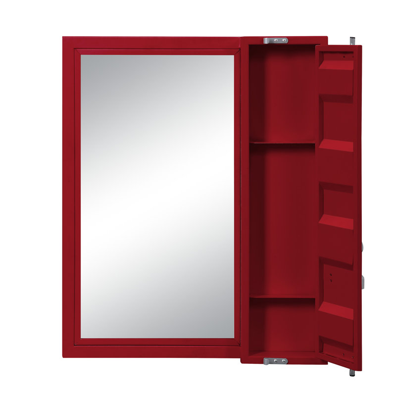Miroir de salle de bain Cargo, Rouge