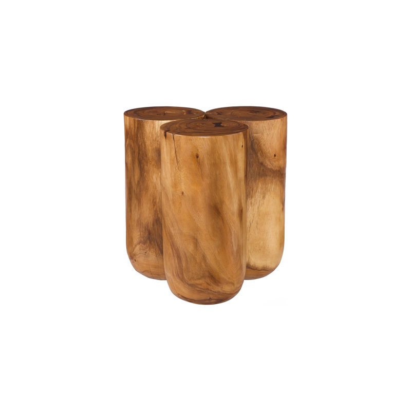 Triflora Side Table, Natural, Large, 23'' H x 22'' W x 22'' D