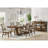 Gordonville Dining Side Chair with Grey Fabric in Cherry (2 Per Carton)