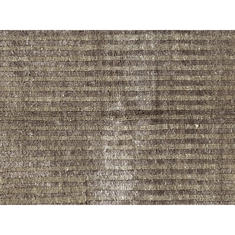 Hand Knotted Wool Area Rug in Gray