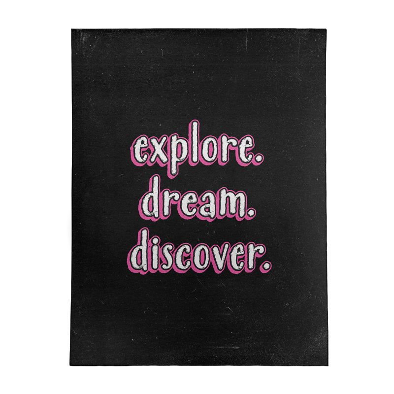 Tapis en poly-chenille style tableau noir look rêve discover, Rectangle 5 pi x 7 pi