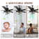 Halas 52'' Chandelier Fan Modern DIY Shade Ceiling Fan with Lights, 6-Speed Reversible Ceiling Fan with Remote