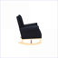 Chaise berçante de salon / chambre à coucher en velours de style Mid-Century avec pieds en bois | Rempli de mousse
