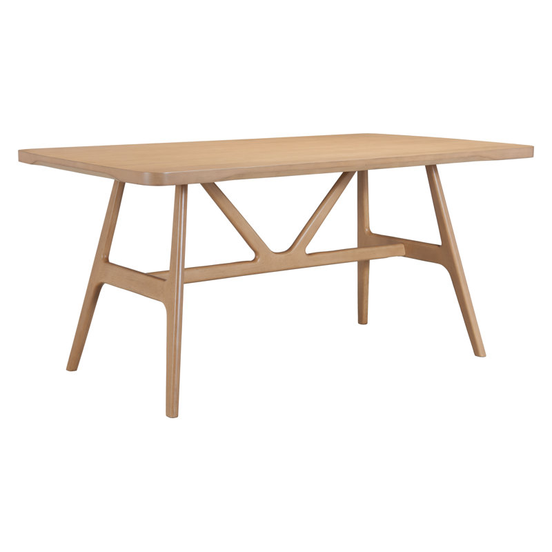 Table de salle à manger Table de salle à manger moderne en bois d'hévéa