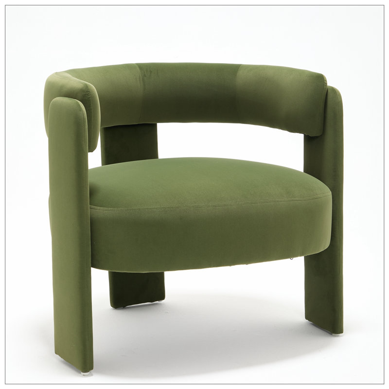 Chaise d'appoint avec pieds en bois robustes, Green