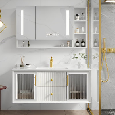 Light luxury smart bathroom cabinet