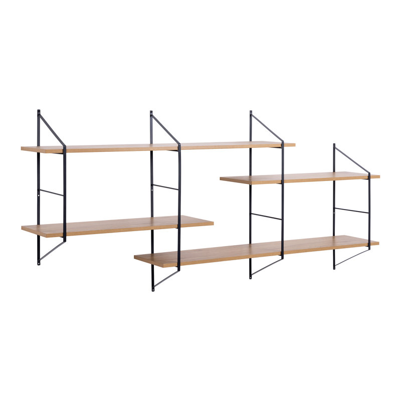 Dormer 4 Piece Bracket Shelf, Oak