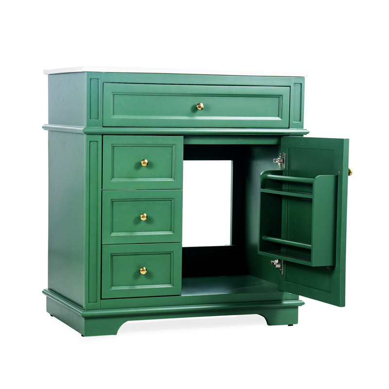 30" Bathroom Vanity With Sink, Vert