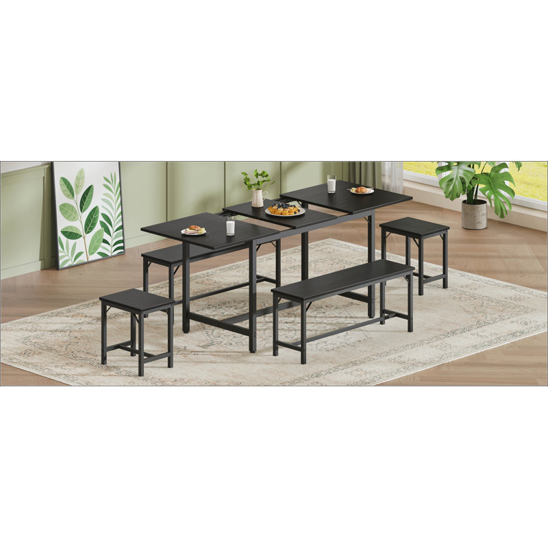 Ensemble de table de salle à manger extensible pour 4 à 8 personnes