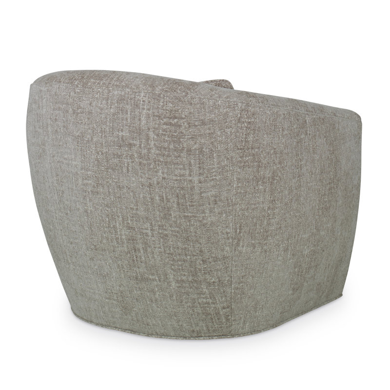 Jasper Upholstered Swivel Barrel Chair, Kinsley Sky Viscose