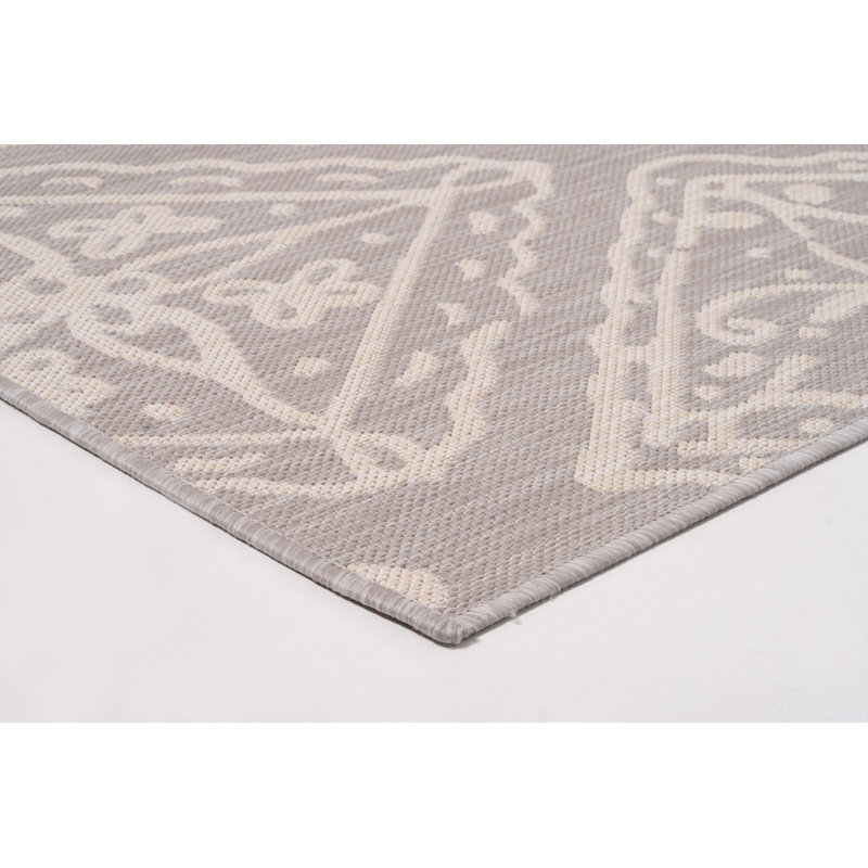 Tapis d'intérieur / extérieur IOED.04.GY./Jule Premium Geometrics, Rectangle 5 pi 3 po x 7 pi 7 po