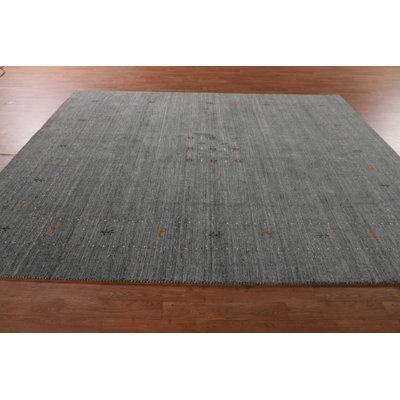 Tapis oriental gris et vert Gabbeh 8 x 10