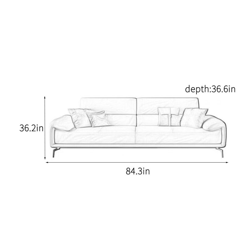 Canapé de bureau moderne italien, 3, H 36,2 po x l 84,3 po x P 36,6 po