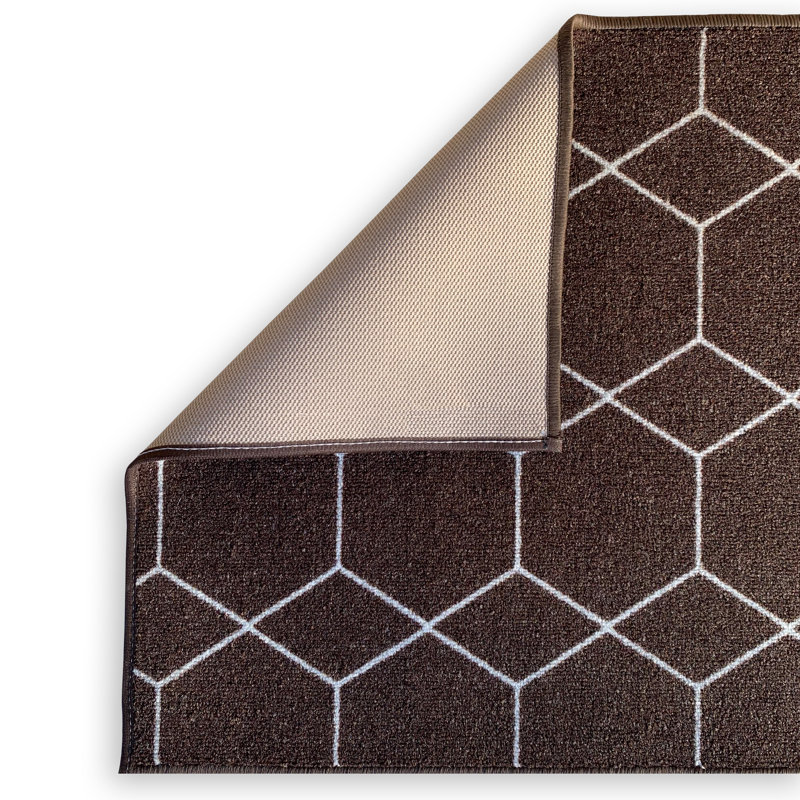 Lago Vista Geometric Tufted Brown Area Rug, Runner 2'2'' x 7'