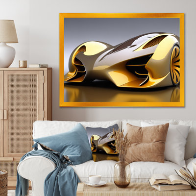 " Futuristic Golden Luxury Car I "