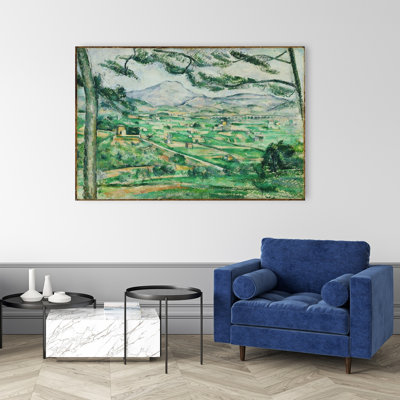 Green Valley View Peaceful Rustic Serene Architecture Landscape Wall Art Print by Mathieu - Wrapped Canvas Print