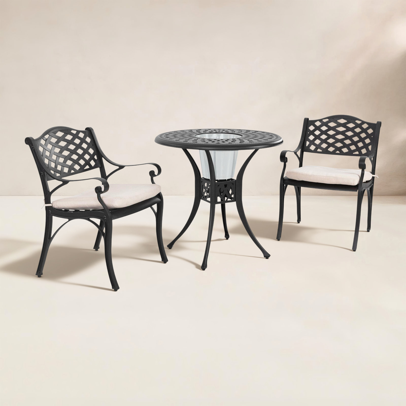 Chrishayla 31" Patio Bistro Set, Beige