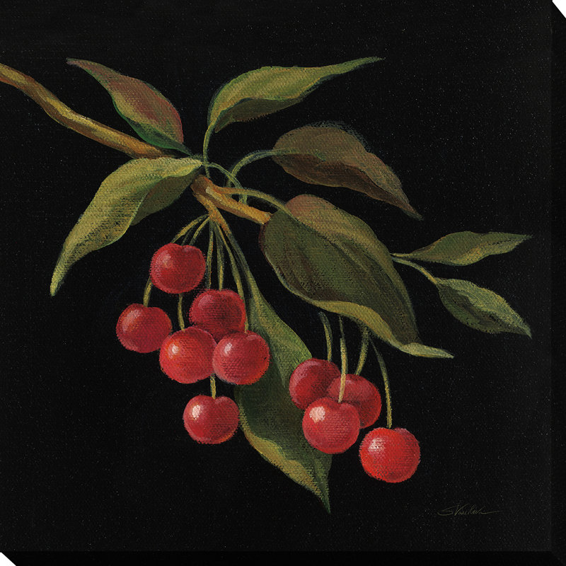 « cerise no words », reproduction de peinture à l’acrylique, H 36 po x l 36 po x P 1,5 po, Toile tendue