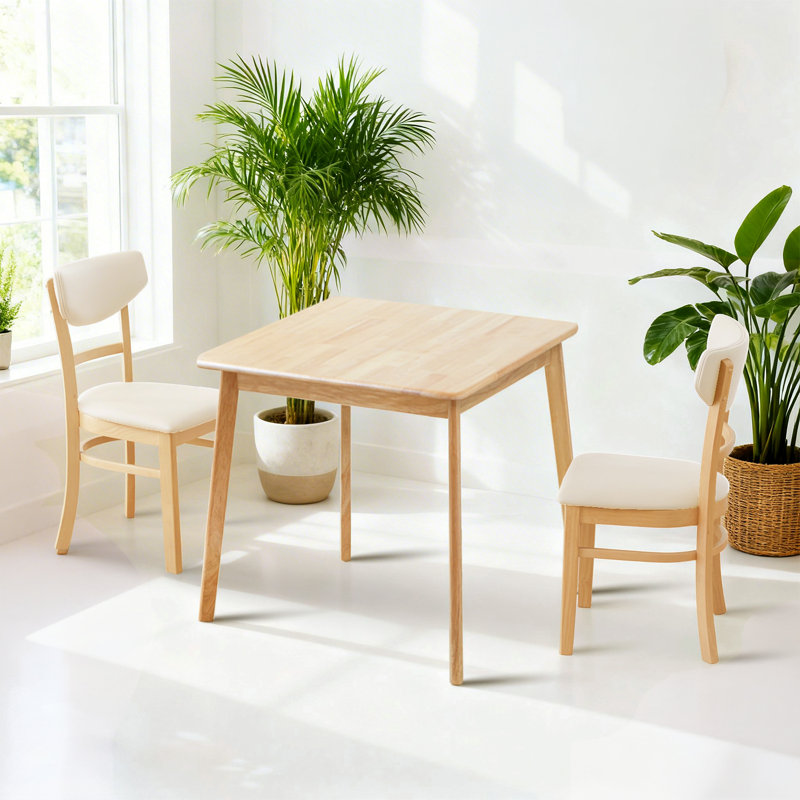 Ensemble de table de salle à manger 3 pièces Samuels, Naturel