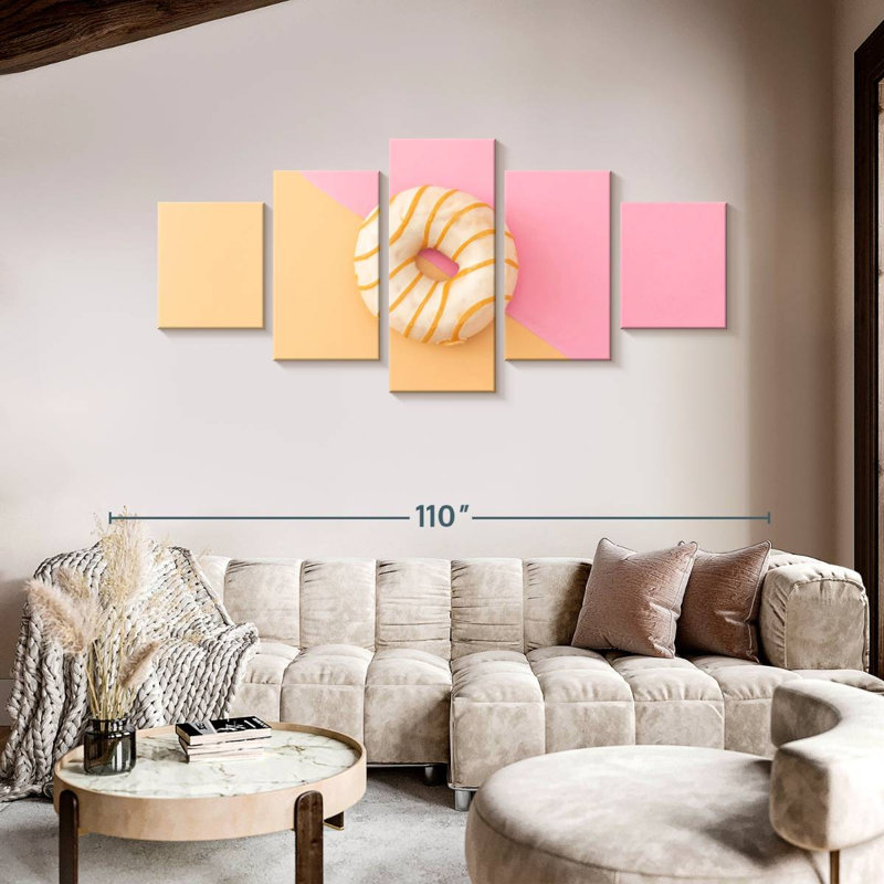 Caramel Striped Doughnut, 42" H x 92" W
