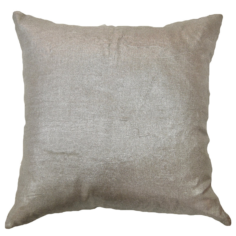 Spillman Linen Square Pillow Cover & Insert, Silver