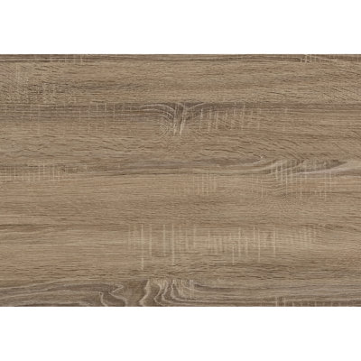 Bureau d'ordinateur pour la maison, stratifié taupe foncé, pieds en métal robustes, style brun contemporain