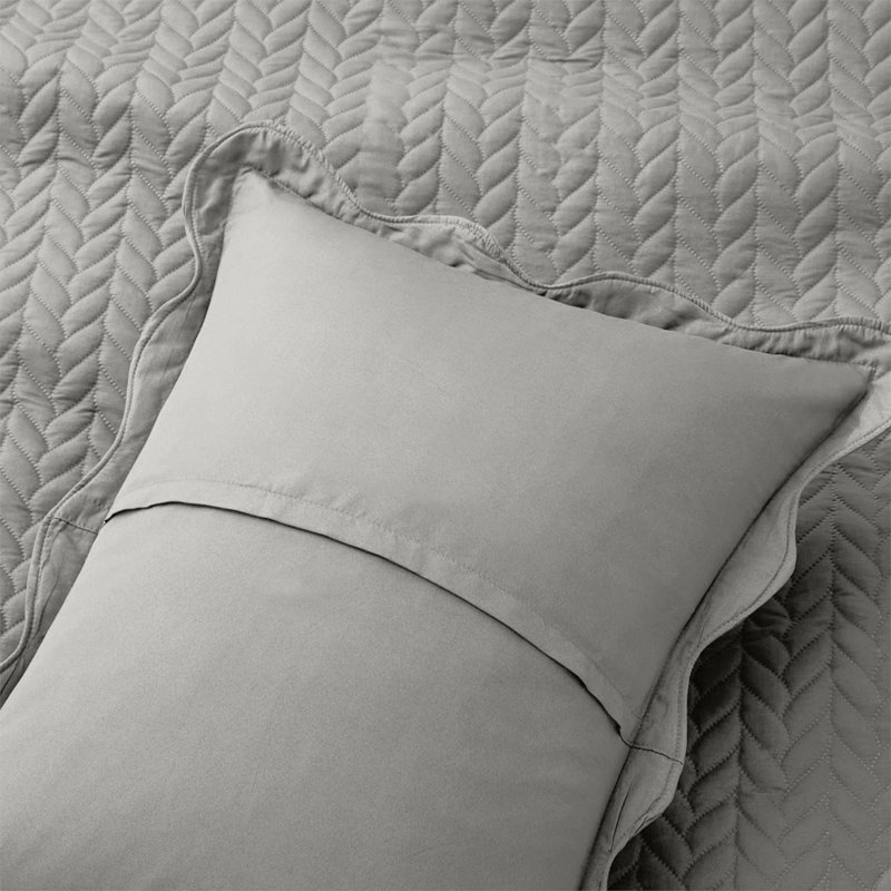 Ensembles de couvre-lit simple en relief élégants avec literie en microfibre matelassée douce, Ocre