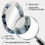Miroir mural ovale à feuilles bleues II-507740012