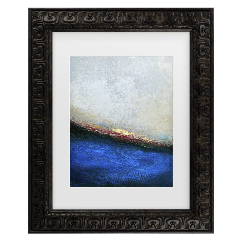 Bolog Alyson Storms Slate Wave Matted Framed Art, 23.5" H x 19.5" W